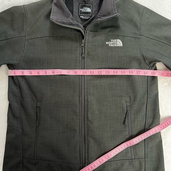 The North Face Gray Mid-Weight Soft Shell Fleece Lined Men's Coat Jacket sz Sm - Picture 6 of 10